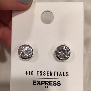 Essential Bezel Silver Earrings